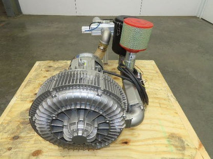 Republic HRC802 2-Stage Regenerative Vacuum Blower 227 CFM 6.5Hp 480V 3PH 2" NPT