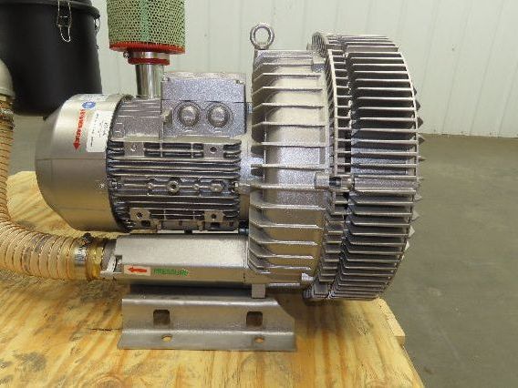 Republic HRC802 2-Stage Regenerative Vacuum Blower 227 CFM 6.5Hp 480V 3PH 2" NPT