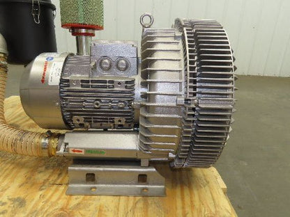 Republic HRC802 2-Stage Regenerative Vacuum Blower 227 CFM 6.5Hp 480V 3PH 2" NPT