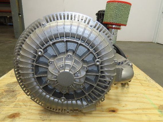 Republic HRC802 2-Stage Regenerative Vacuum Blower 227 CFM 6.5Hp 480V 3PH 2" NPT