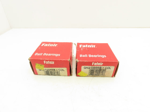 Fafnir GRA108RRB+COL Ball Insert Bearing 1-1/2" Bore Lot of 2