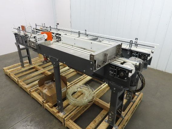 Prime Conveyor 6"x 19' 4" Mat Top Plastic Belt Conveyor Bottle Accumulation NEW