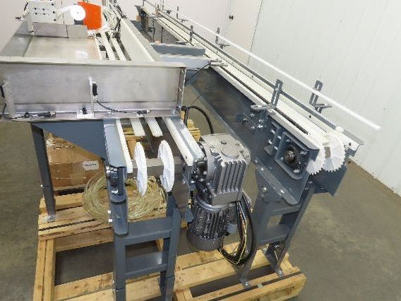 Prime Conveyor 6"x 19' 4" Mat Top Plastic Belt Conveyor Bottle Accumulation NEW