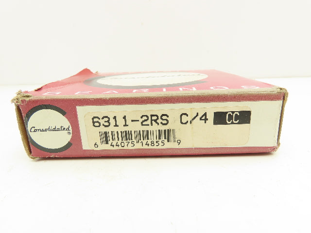 Consolidated 6311-2RS C/4 Deep Groove Ball Bearing 55 mm ID 120 mm OD