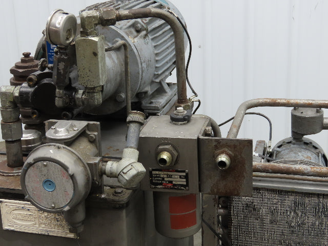 Continental Hydraulic Power Unit 20 Gal 2000psi 8gpm Pump 10hp 460V w/Oil Cooler