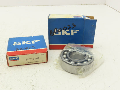 SKF 2207 ETN9 Self Aligning Ball Bearings 35 mm Bore 72mm OD Lot of 2
