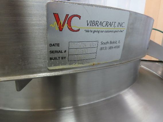 Vibracraft Vibratory Parts Feeder 30" Stainless Bowl Bottle Cap Sorter 115V
