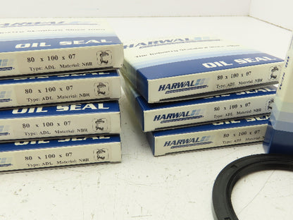 Harwal Rotary Shaft Oil Seal 80x100x07 mm Lot of 8