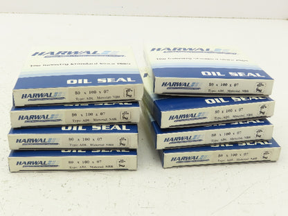 Harwal Rotary Shaft Oil Seal 80x100x07 mm Lot of 8