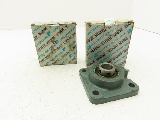 Dodge 124100 4-Bolt Flange Mount Bearing 3/4" Bore Lot of 2