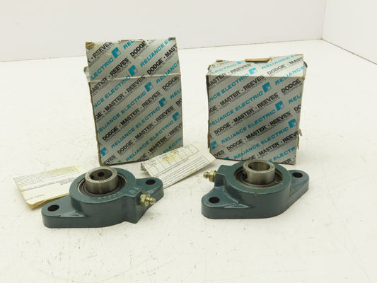 Dodge 123610 2-Bolt Flange Mount Ball Bearing 3/4" Bore Lot of 2