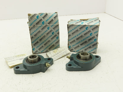 Dodge 123610 2-Bolt Flange Mount Ball Bearing 3/4" Bore Lot of 2