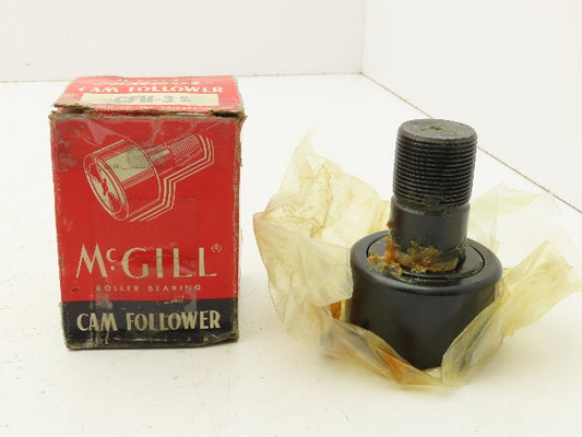 McGill CFH-3 S Flat Cam Follower Bearing 3x1.75" Roller 1.5" Stud Dia