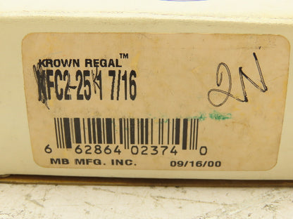 Krown Regal KFC2 25 1 7/16 2- Bolt Flange Mount Ball Bearing 1-7/16" Bore