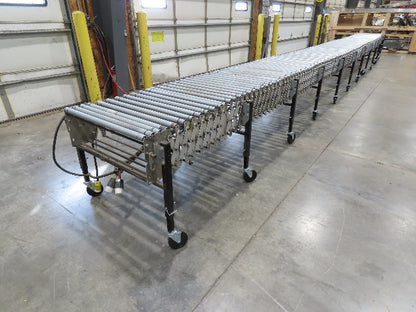 ConveyX 30"x 18-33' Expandable Powered Roller Flex Conveyor Portable 115V