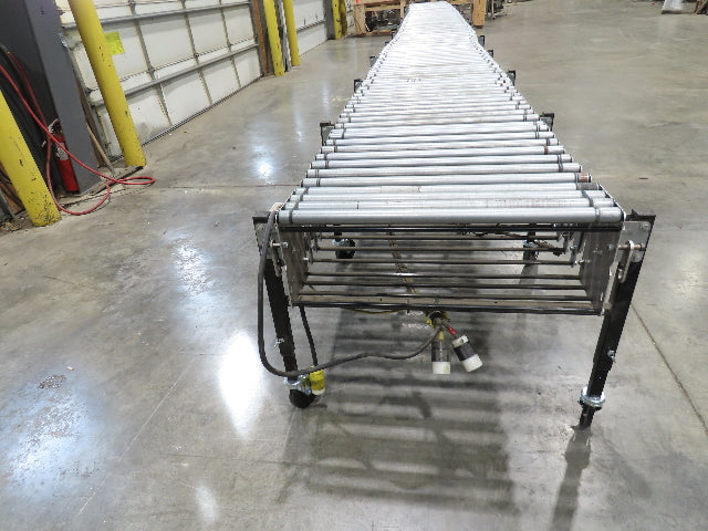 ConveyX 30"x 18-33' Expandable Powered Roller Flex Conveyor Portable 115V