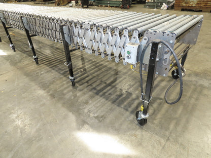 ConveyX 30"x 18-33' Expandable Powered Roller Flex Conveyor Portable 115V