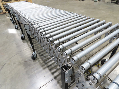 ConveyX 30"x 18-33' Expandable Powered Roller Flex Conveyor Portable 115V