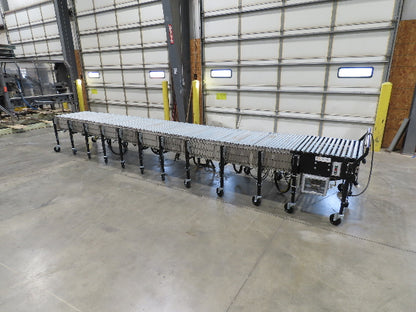 ConveyX 30"x 18-33' Expandable Powered Roller Flex Conveyor Portable 115V