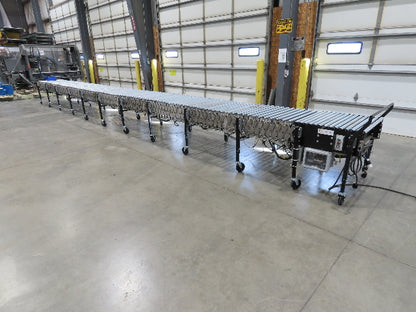 ConveyX 30"x 18-33' Expandable Powered Roller Flex Conveyor Portable 115V