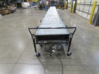 ConveyX 30"x 18-33' Expandable Powered Roller Flex Conveyor Portable 115V