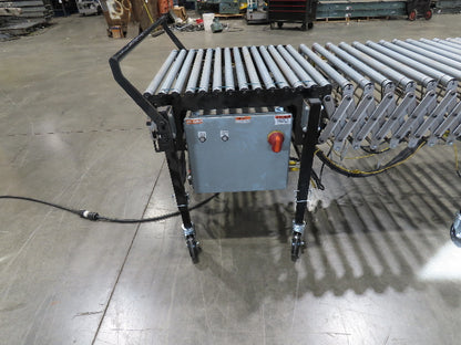 ConveyX 30"x 18-33' Expandable Powered Roller Flex Conveyor Portable 115V