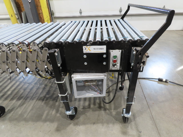 ConveyX 30"x 18-33' Expandable Powered Roller Flex Conveyor Portable 115V