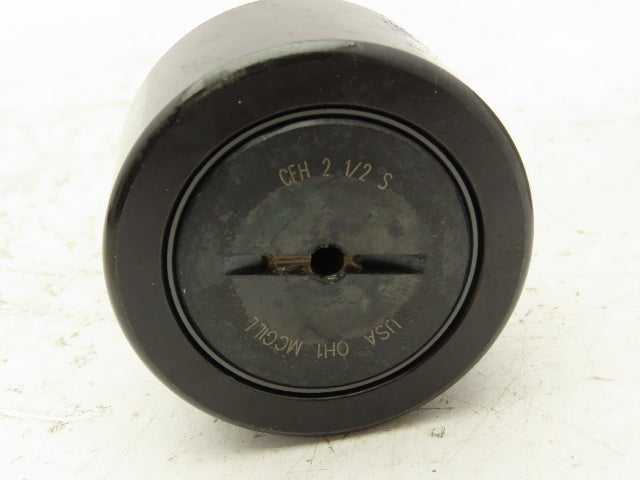 McGill CFH 2 1/2 S Flat Cam Follower Bearing 2.5x1.5" Roller 1.25" Stud Dia