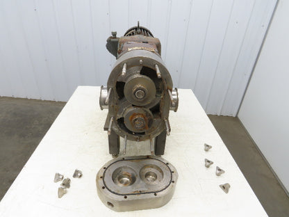 Waukesha SPX 130 Positive Displacement Sanitary Pump 3" Tri-Clamp 5Hp 230/460V