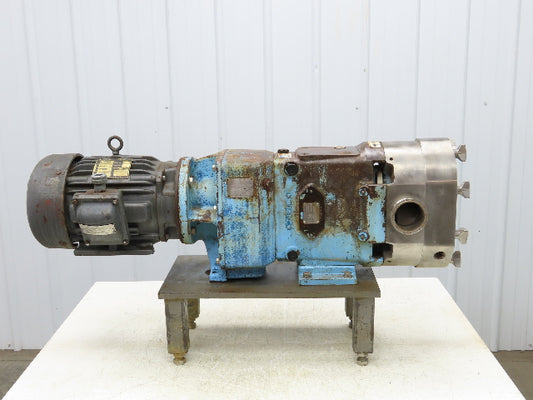 Waukesha SPX 130 Positive Displacement Sanitary Pump 3" Tri-Clamp 5Hp 230/460V