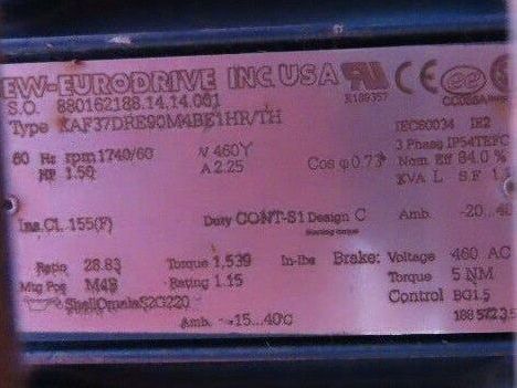 Cleveland Tramrail Motorized Gantry Crane End Truck Drive Floor Track 1.5Hp 480V