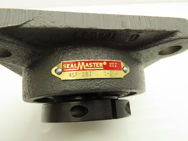 SealMaster MSF-28T 4-Bolt Flange Mount Ball Bearing 1-3/4" Bore