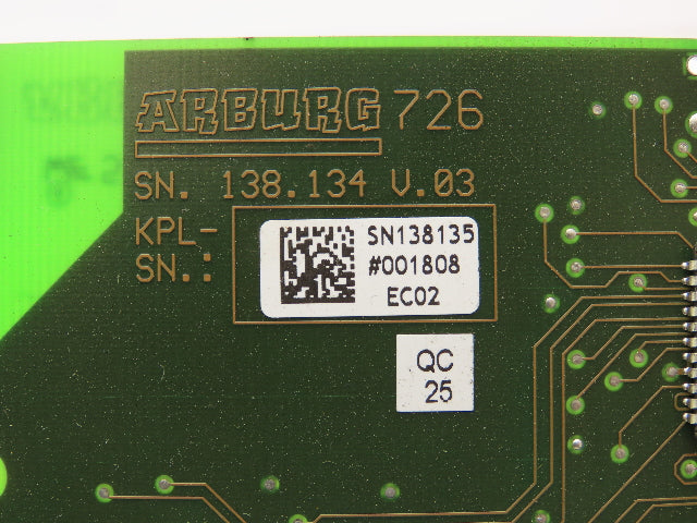 Arburg 726 Circuit Board Slot Card from Injection Molding Machine