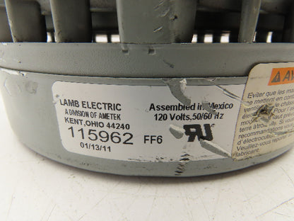 Lamb Electric 115962 Vacuum Motor Blower 2-Stage 120V 116 CFM Peripheral Bypass