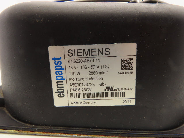 Siemens K1G220-AB73-11 Inverter Cooling Fan 48V 2880 RPM 220 mm