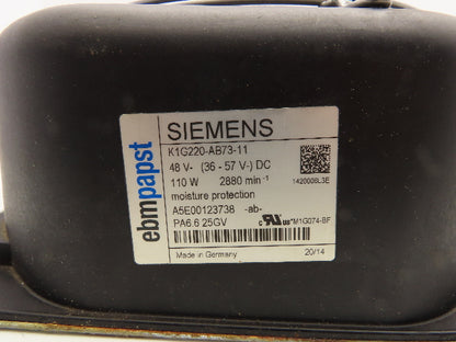 Siemens K1G220-AB73-11 Inverter Cooling Fan 48V 2880 RPM 220 mm