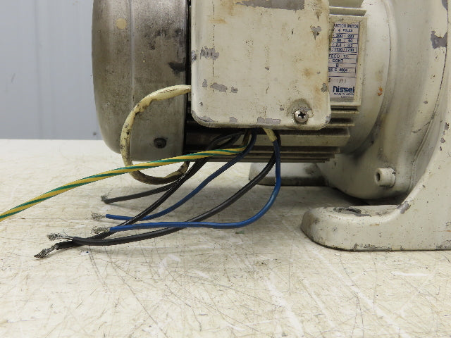 GTR Nissei G3LB-40-160-075 Gearmotor 160:1 Reducer 10.8rpm 1Hp 220V 3PH w/Brake