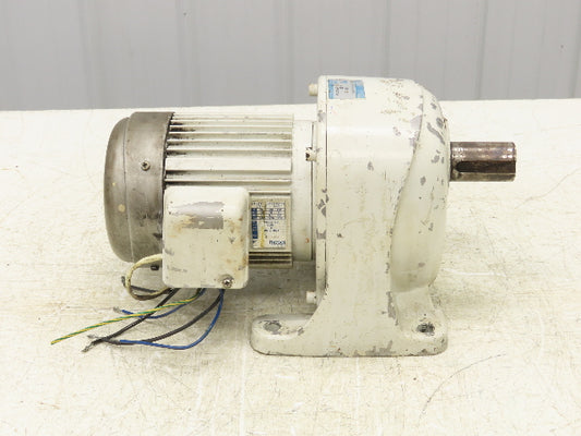 GTR Nissei G3LB-40-160-075 Gearmotor 160:1 Reducer 10.8rpm 1Hp 220V 3PH w/Brake
