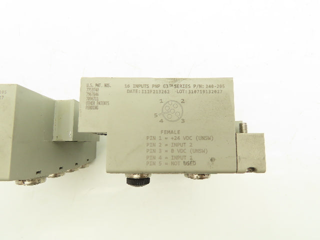 Numatics 240-205 Digital I/O Connector Module Lot of 2