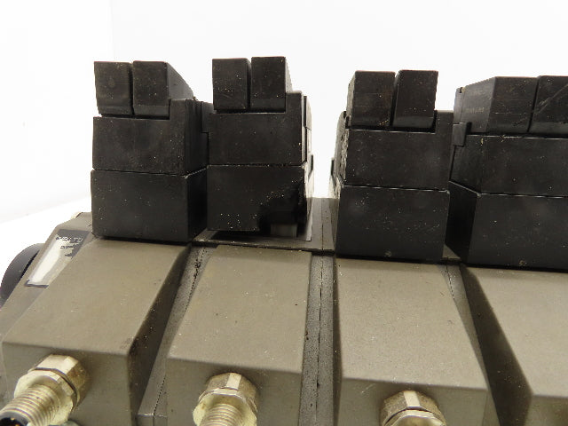 Rexroth 261-108-110-0 Pneumatic 5-Station Manifold Solenoid Valve 24V Coil
