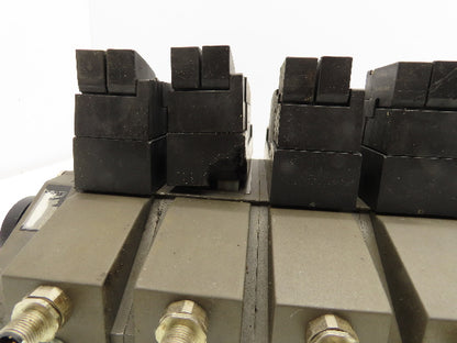 Rexroth 261-108-110-0 Pneumatic 5-Station Manifold Solenoid Valve 24V Coil