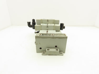 Numatics 123BA4Z2MG00061 8-Station Manifold w/4 Solenoid Valves 24V