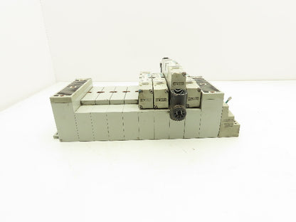 Numatics 123BA4Z2MG00061 8-Station Manifold w/4 Solenoid Valves 24V