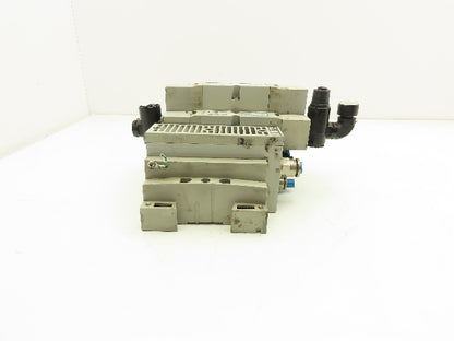 Numatics 123BA4Z2MG00061 8-Station Manifold w/4 Solenoid Valves 24V