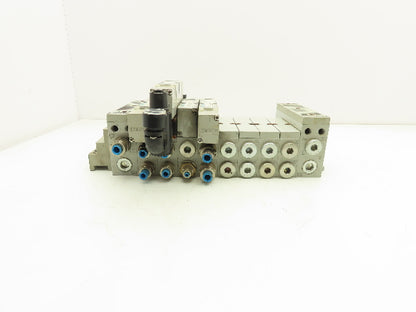 Numatics 123BA4Z2MG00061 8-Station Manifold w/4 Solenoid Valves 24V