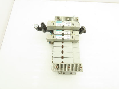 Numatics 123BA4Z2MG00061 8-Station Manifold w/4 Solenoid Valves 24V