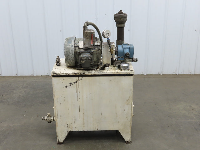 Continental PVR1-8B10 Hydraulic Power Unit 20 Gal 1000psi 8gpm Pump 3Hp 460V