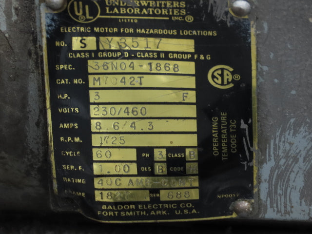 Continental Hydraulic Power Unit 20 Gal 1000psi 8gpm Pump 3Hp 460V w/Oil Cooler