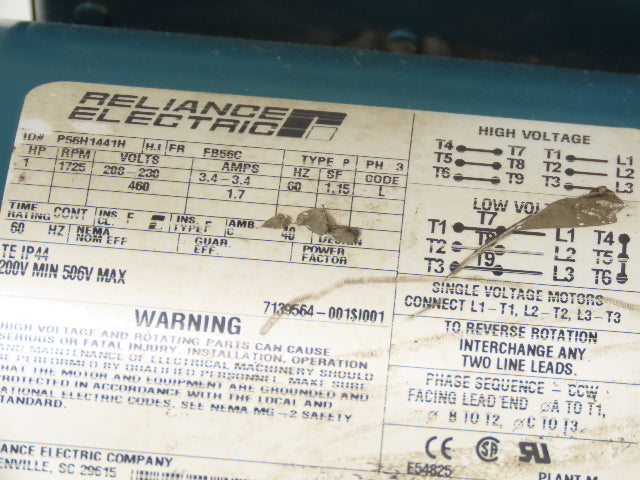 Hytrol 5A Conveyor Gearmotor Drive 30:1 RH Gearbox 1Hp 230/460V 3PH 56C Motor