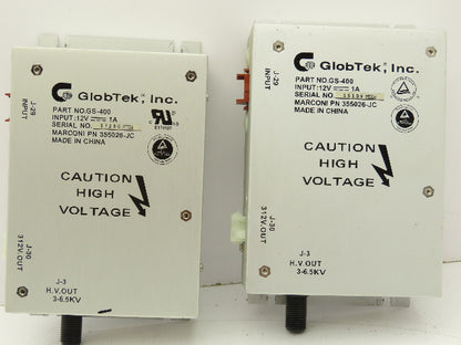 GlobTek GS-400 Dual-High Voltage DC/DC Switching Power Supply 12V Input Lot of 2